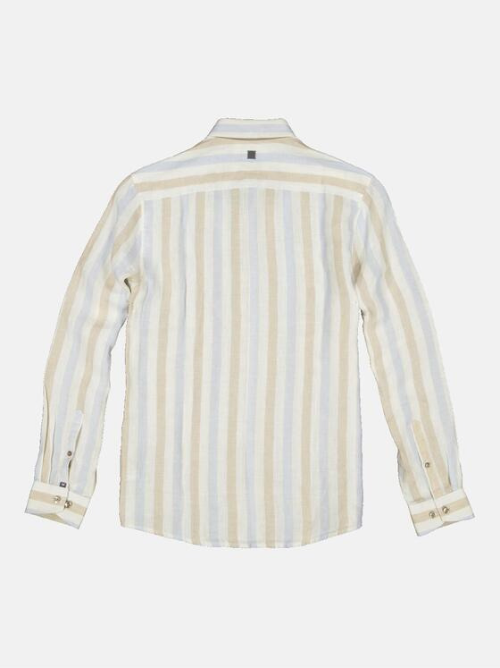 ENGBERS GERMANY Herren Langarm-Hemd aus Leinen Hellblau 35132