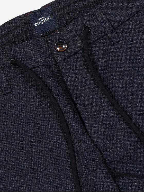 engbers Herren Chino mit Tunnelzug Saphirblau 38115
