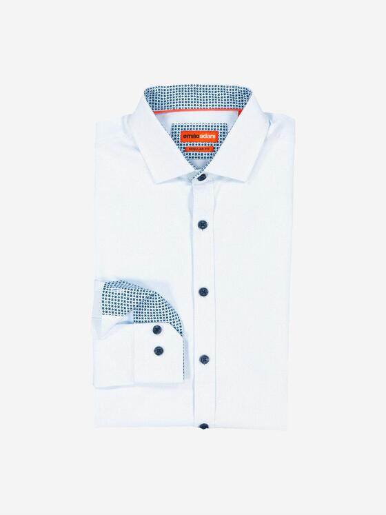emilio adani Herren Langarm-Hemd "My Favorite" Blau 37606
