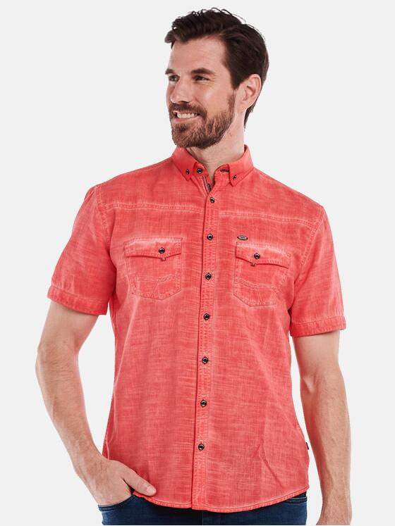 engbers Herren Kurzarm-Hemd regular Feuerrot 35143