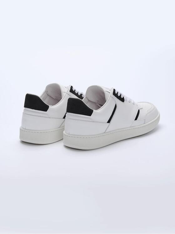 emilio adani Herren Sneaker aus Leder Weiß 36570