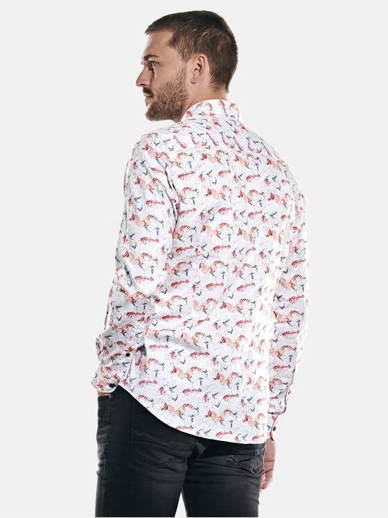 emilio adani Herren Langarm-Hemd gemustert Dunkelorange 31954