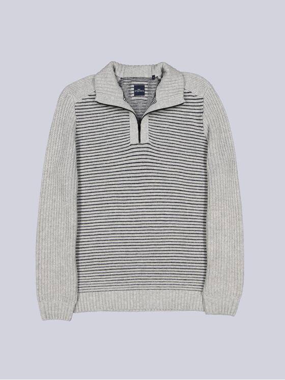 engbers Herren Troyer mit Streifenstruktur Hellgrau 39541