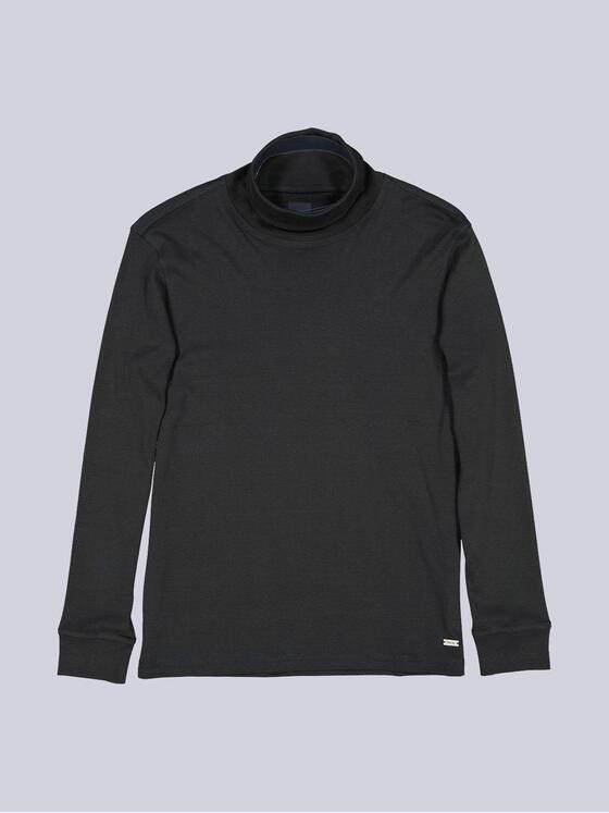 engbers Herren Langarmshirt mit Rollkragen Schwarz 39686