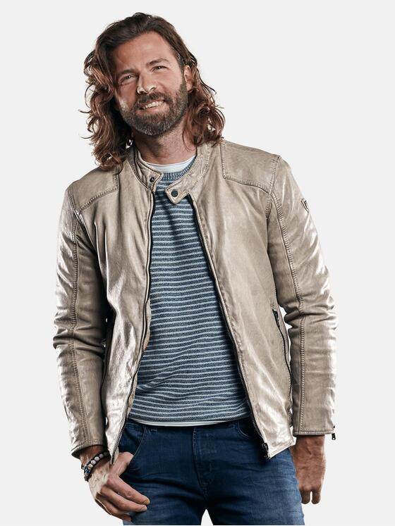emilio adani Herren Sportive Bikerjacke Beige 29139