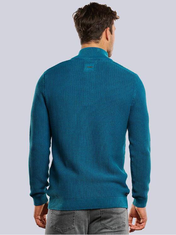 engbers Herren Pullover Polokragen Blautuerkis 33848