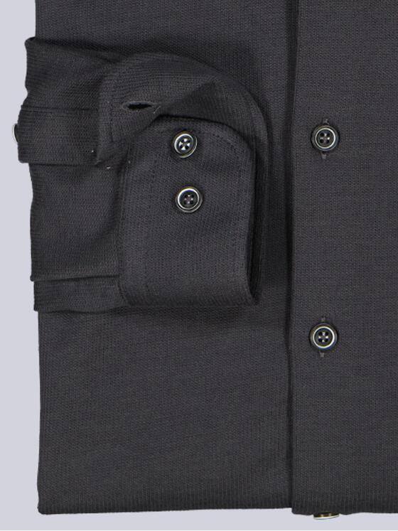 emilio adani Herren Langarm-Hemd aus Jersey Anthrazit 39605