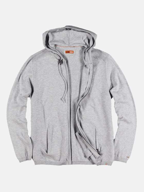 emilio adani Herren Sportiver Hoodie Hellgrau 29241