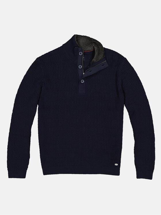 engbers Herren Pullover Polokragen Saphirblau 32383