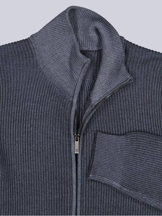 ENGBERS GERMANY Herren Strickjacke mit Merinowolle Grau 39951