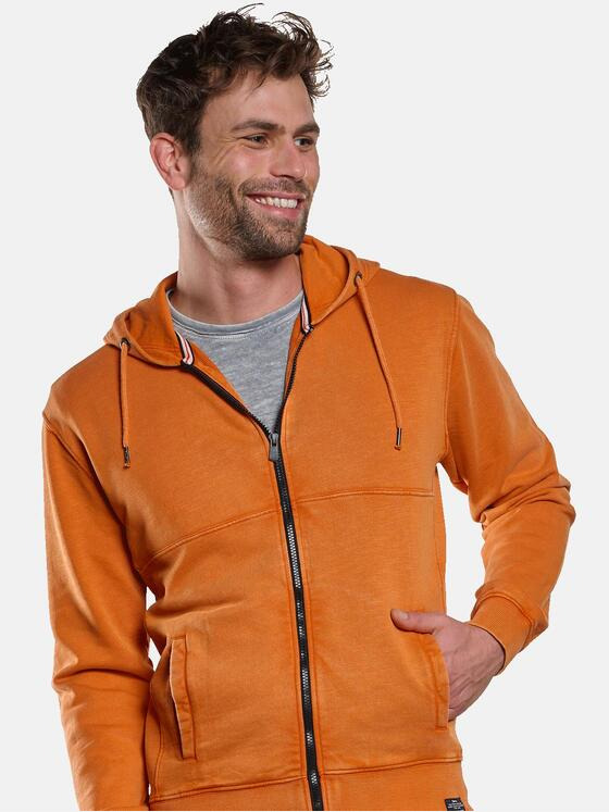 engbers Herren Sweatjacke mit Kapuze Orange 33153