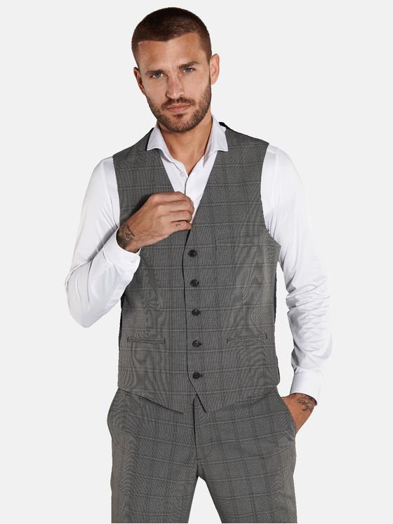 emilio adani Herren Anzug-Weste slim fit Grau 35380