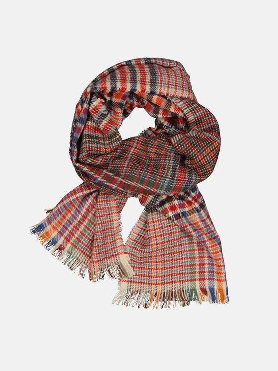 engbers Herren Schal gemustert Karminrot 34038