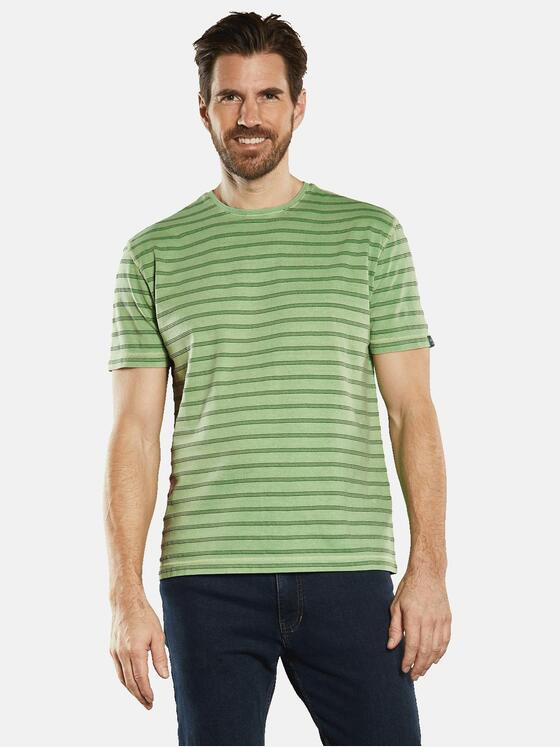 engbers Herren T-Shirt gestreift Grün 34519