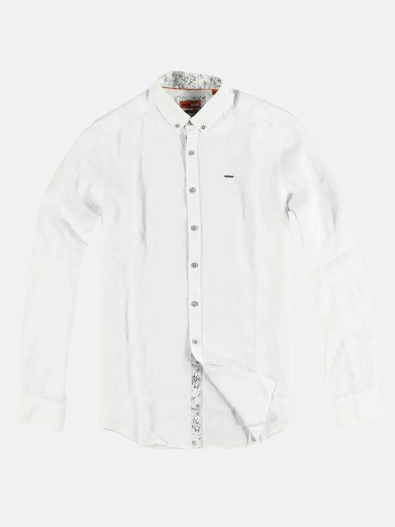 emilio adani Herren Hemd uni Reinweiss 31223