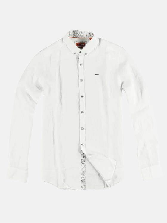 emilio adani Herren Hemd uni Reinweiss 31223