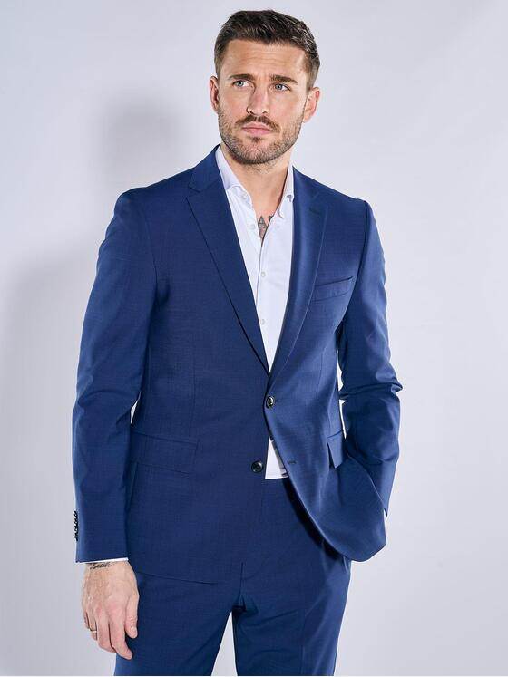 emilio adani Herren Anzug-Sakko slim fit Blau 38436