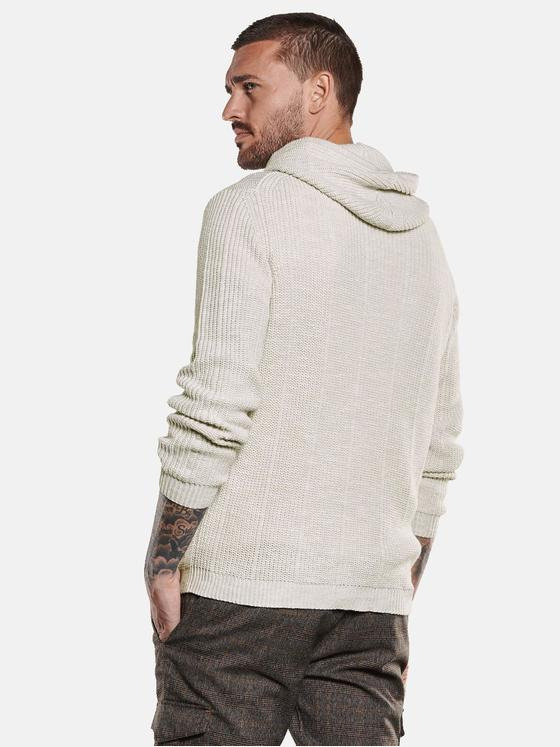 emilio adani Herren Pullover mit Kapuze Beige 34035
