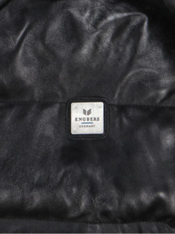 ENGBERS GERMANY Herren Lederjacke mit Steppung Schwarz 33544