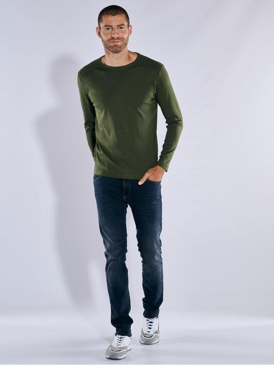 engbers Herren Langarm-Shirt "My Favorite" organic Khaki 37762