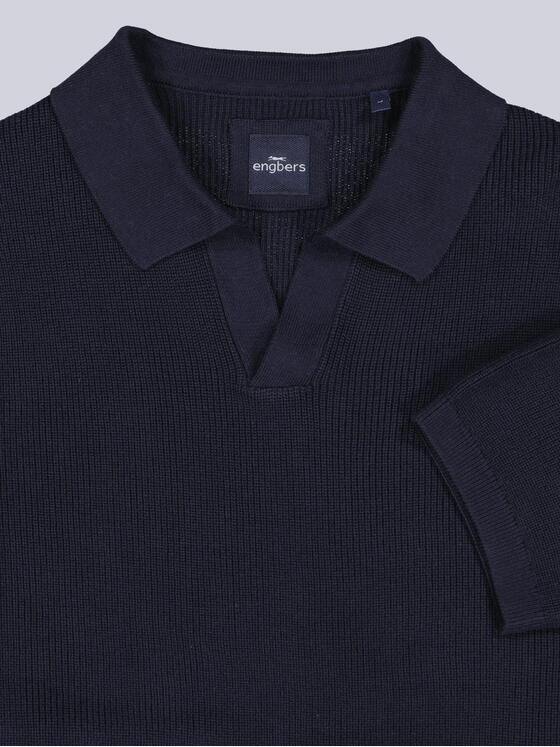 engbers Herren Polo-Shirt strukturiert Saphirblau 39046