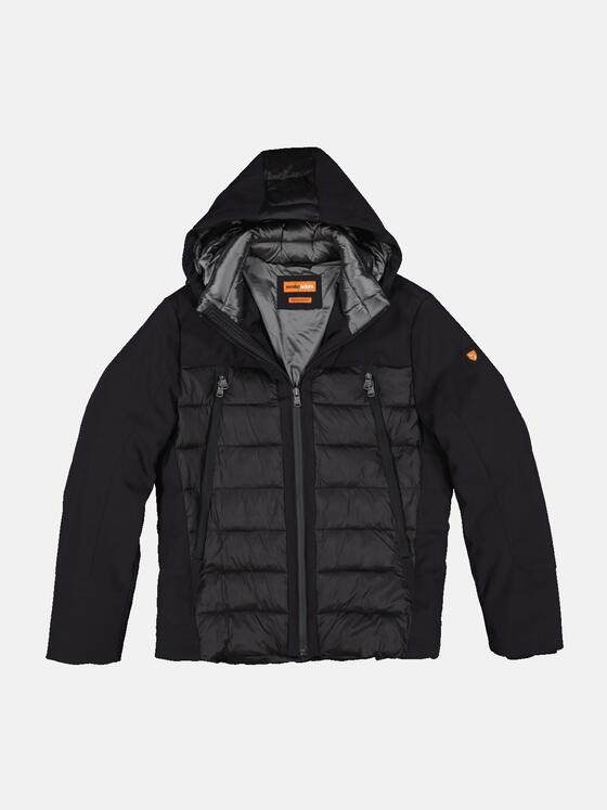 emilio adani Herren Jacke mit abnehmbarer Kapuze Schwarz 33524