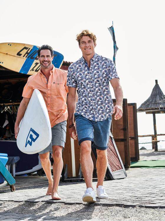 engbers Herren Doppelt gefärbte Shorts mit komfortablem Elasthananteil Brilliantblau 29828