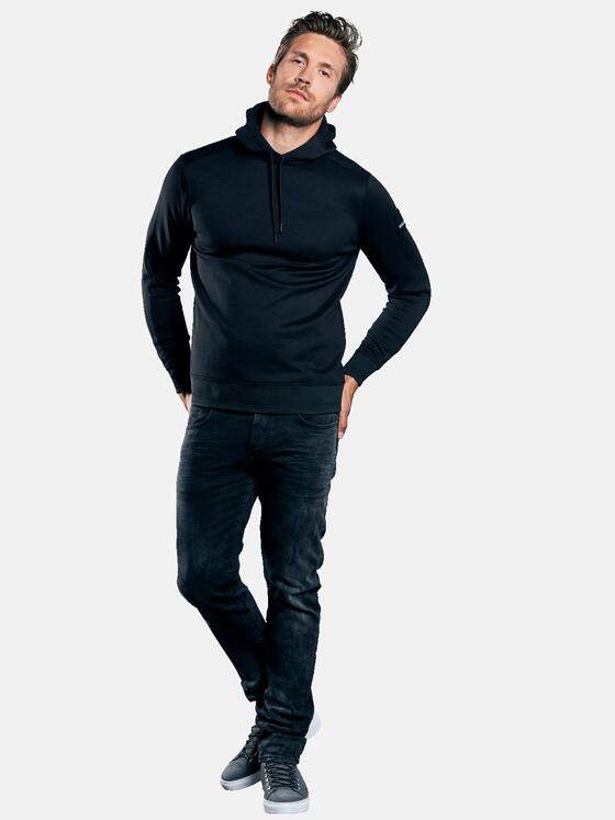 emilio adani Herren Sportliches Kapuzenshirt Schwarz 30558