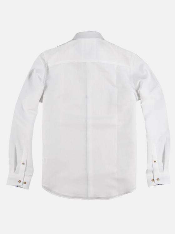 ENGBERS GERMANY Herren Langarmhemd aus hochwertigem Leinenmaterial Reinweiss 29783