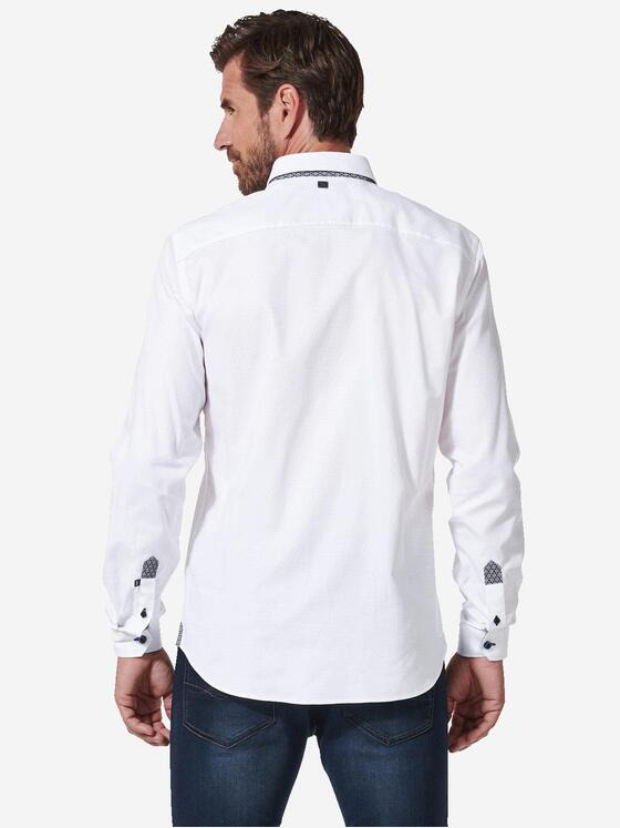 ENGBERS GERMANY Herren Langarm-Hemd dezent glänzend Reinweiss 36713