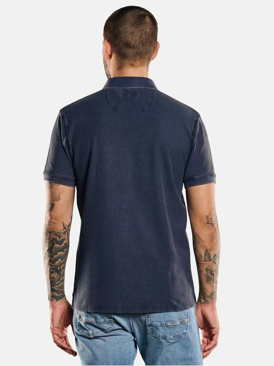 emilio adani Herren Polo-Shirt strukturiert Blau 33027