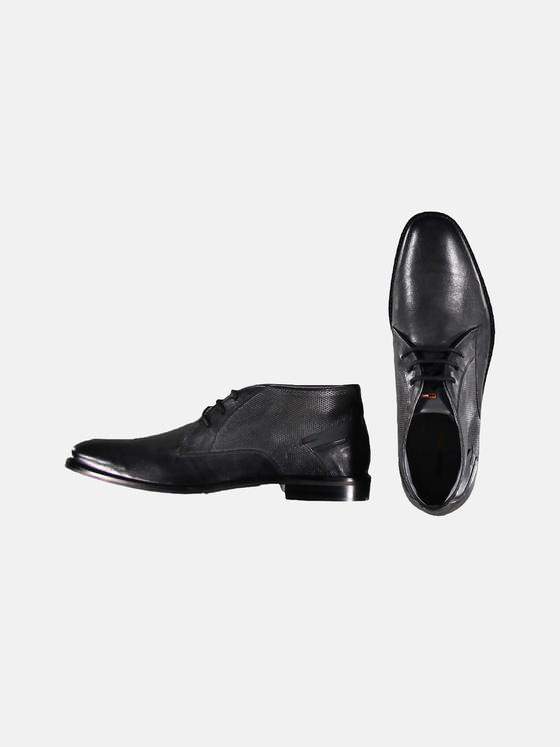 emilio adani Herren klassischer Boot aus Nappa-Leder Blau 30178