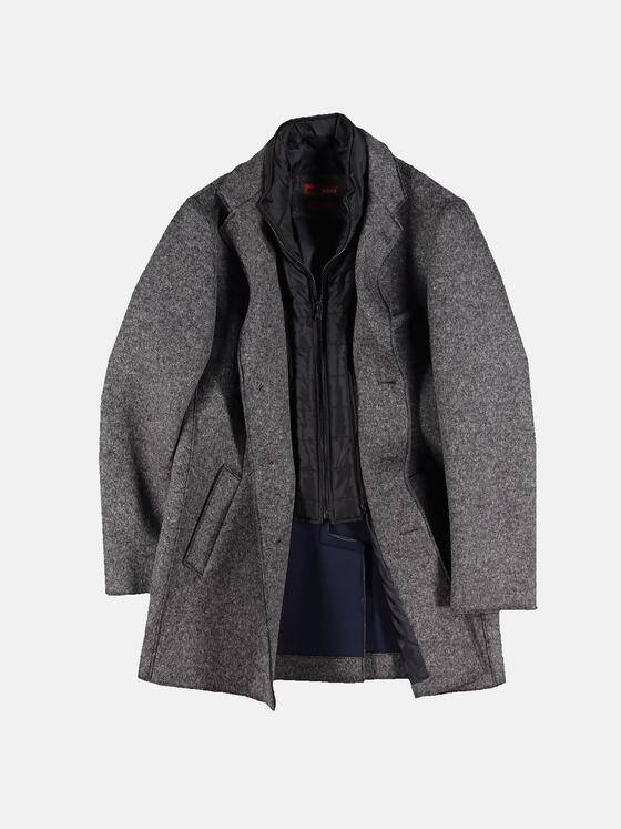 emilio adani Herren Mantel mit Inlet Grau 30784