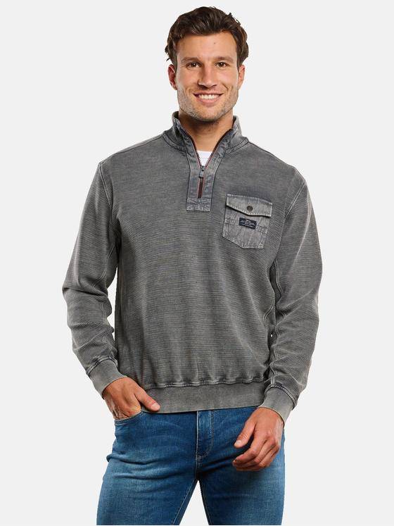 engbers Herren Sweatshirt mit Stehkragen Silbergrau 33761