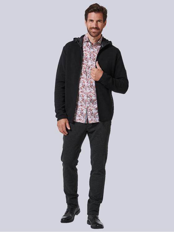 engbers Herren Sweatjacke mit Kapuze Schwarz 35275