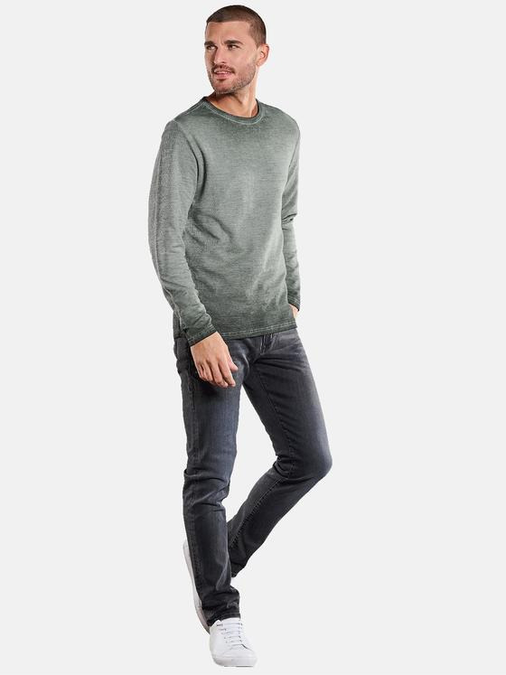 emilio adani Herren Langarm-Shirt strukturiert Grün 34159
