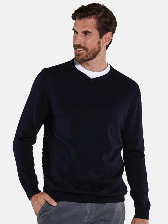 engbers Herren Pullover uni Blau 35849