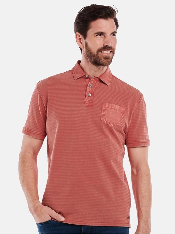 engbers Herren Polo-Shirt gestreift Rot 35058