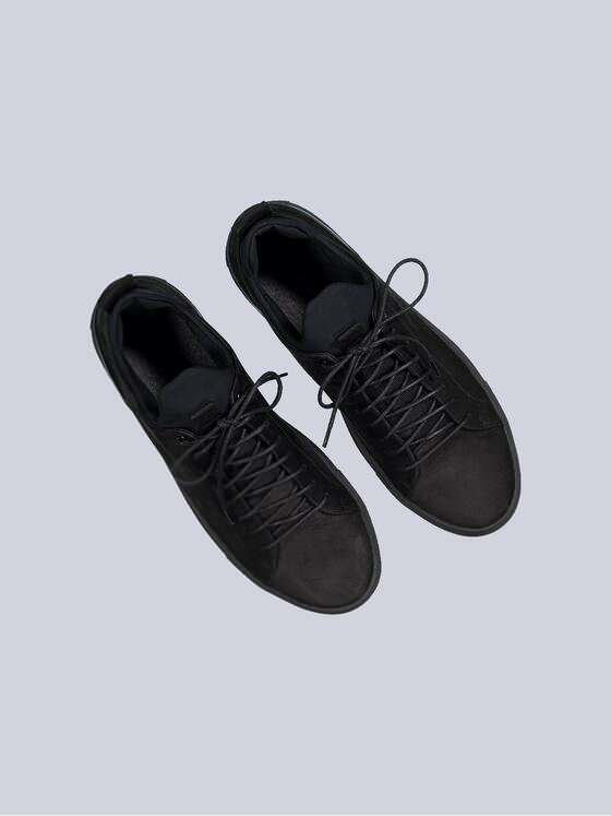 emilio adani Herren Sneaker aus Nubuk-Leder Schwarz 35455