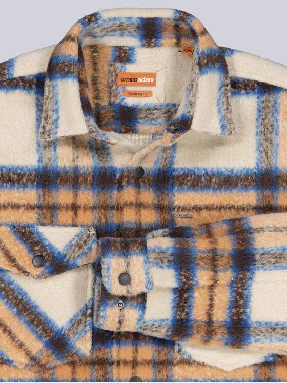 emilio adani Herren Flanell-Overshirt Royalblau 40978