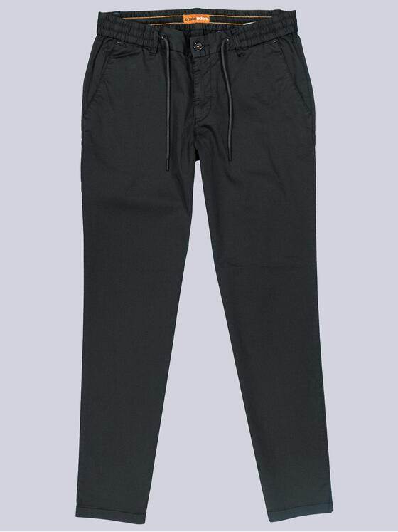 emilio adani Herren Chino mit Tunnelzug Schwarz 38273