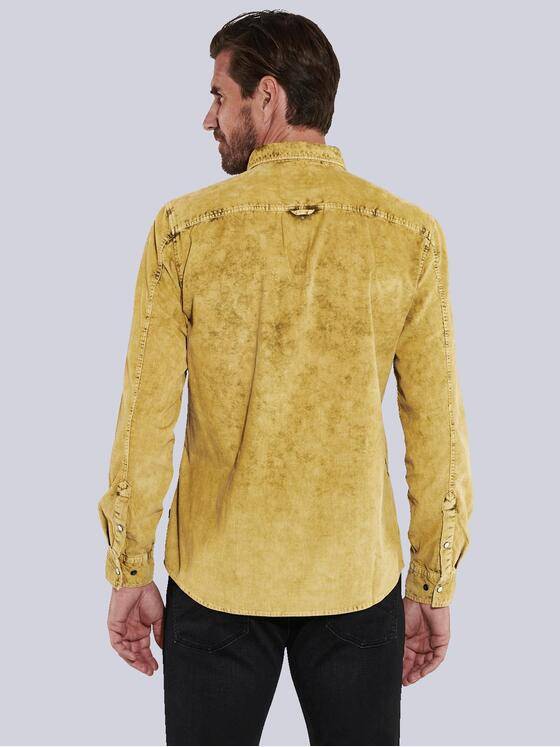 engbers Herren Langarm-Hemd uni Gelb 35657