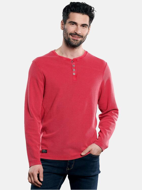 engbers Herren Henley Shirt Tomatenrot 31115