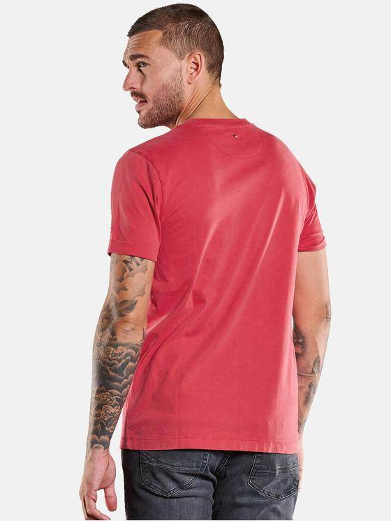 emilio adani Herren T-Shirt uni Rot 34162