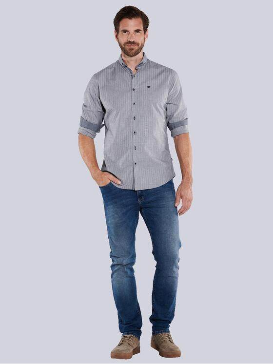 engbers Herren Langarm-Hemd slim fit Grau 35792