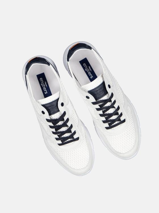 engbers Herren Sneaker atmungsaktiv Naturweiss 32606