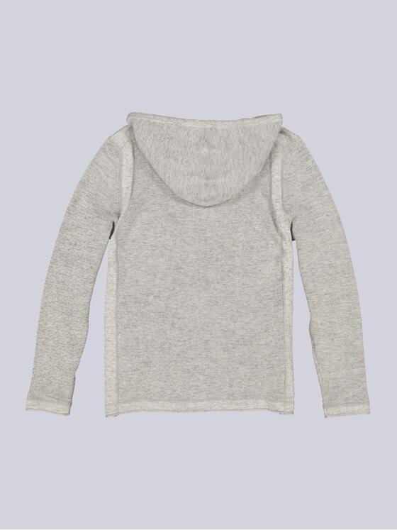emilio adani Herren Strickjacke mit Kapuze Weiß 35594