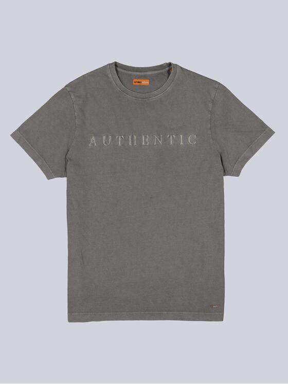 emilio adani Herren T-Shirt mit Print Dunkelbraun 39174