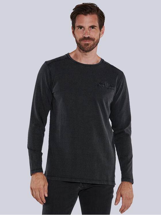engbers Herren Langarm-Shirt uni Schwarz 35680