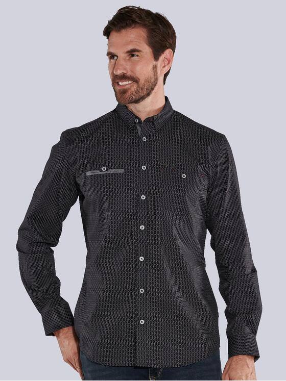 engbers Herren Hemd langarm Schwarz 36159